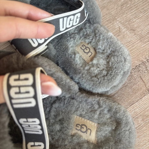 Ugg Fluff Yeah Slides Size 37 Like New, Grey