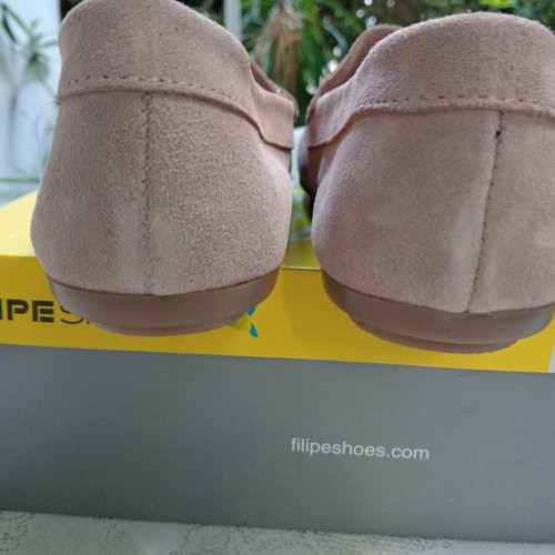 Filipe Shoes moccasins new, size 39, beige pink leather