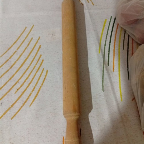 Wooden rolling pin used