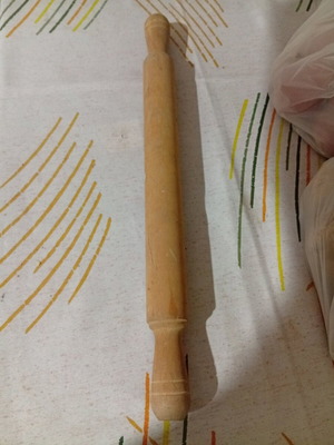 Wooden rolling pin used