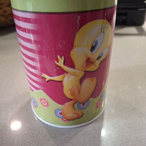 Metal Tweety pencil holder slightly used