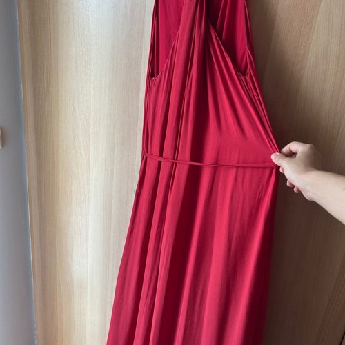 Zara maxi dress red summer like new, size L