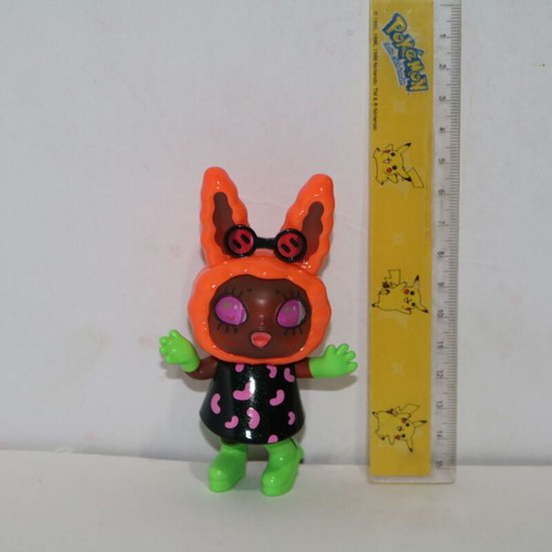 Agan Bunny figure like new, neon colors, blind box miniature