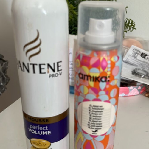 Amika dry shampoo and Pantene mousse volume 03 hair products new, 2 pcs