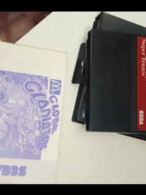 Sega Master System used with Super Tennis and Global Gladiator