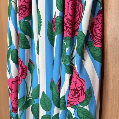 Karavan summer maxi dress with stripes and flowers, like new