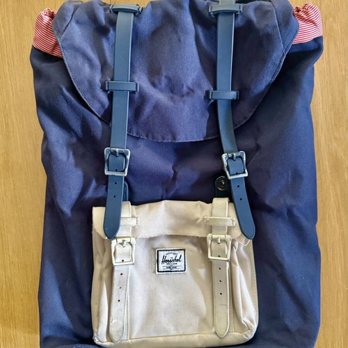 Herschel blue medium backpack 17L used