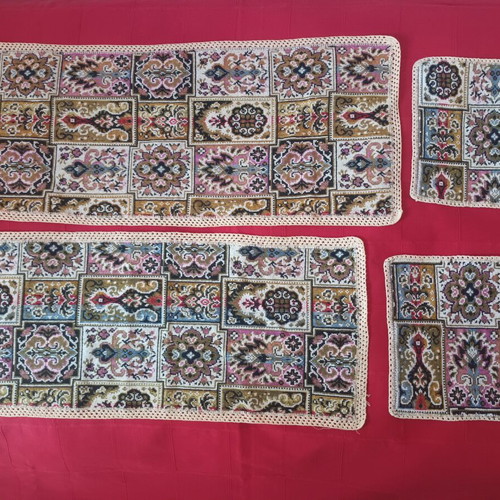 Embroideries used, set of 4, various sizes