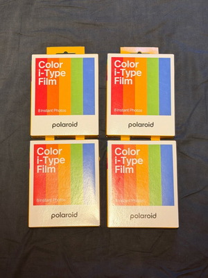 Polaroid Color i-Type film pack of 4 boxes, 8 films each
