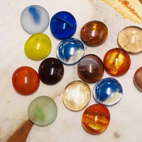 Pack of 15 glass cabochons for jewelry making new