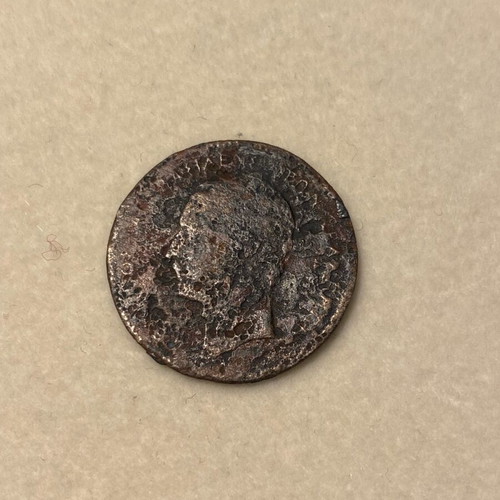 Obolos 5 Lepta 1860 used, rare coin