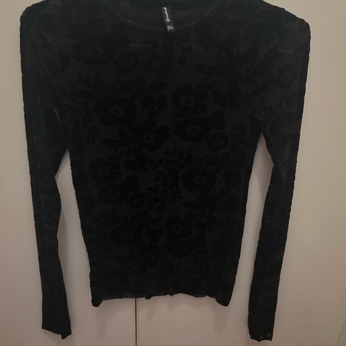 Stradivarius blouse with lace blue like new