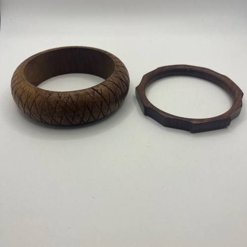 Wooden African bracelets set like new, 2 pieces