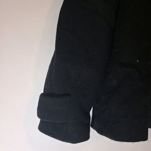 Zara Basic Black Coat with Large Hood Size M like new