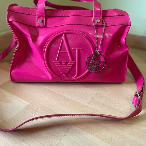ArmaniJeans barrel-shaped handbag fuchsia like new