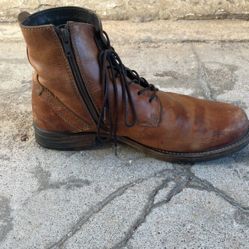 Men's brown leather ankle boots size 41