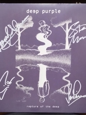 Deep Purple Rapture Of The Deep 2LP white vinyls 2021 tour edition signed, like new