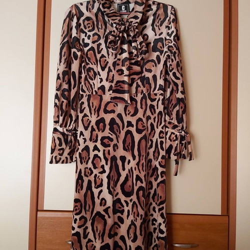C-Throu women's dress new, size M, velvet leopard print