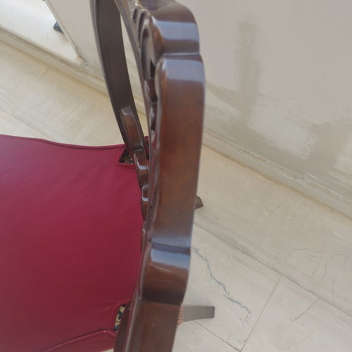 Handmade solid wood chairs like new, set of 6 with covers