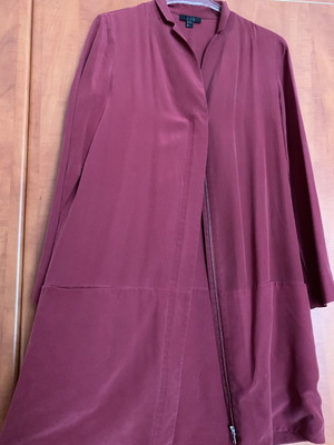 COS silk coat like new, burgundy, size 36