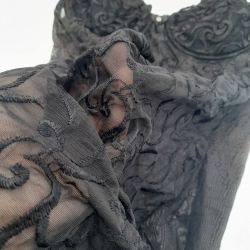 Black sheer nightdress size S used with details