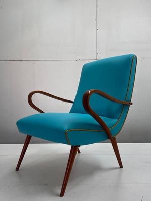 Pair of 1940s vintage Italian art armchairs