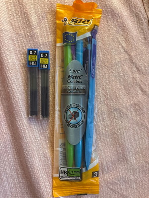Μηχανικά Μολύβια Bic Καινούργια, 3 τεμ. με 2 Ανταλλακτικές Μύτες 0,7mm