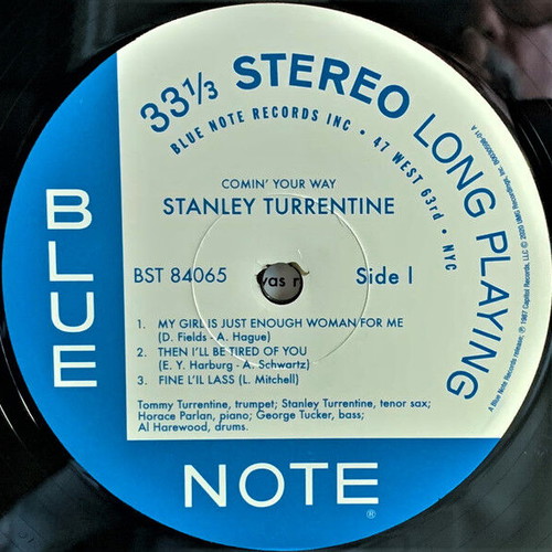Stanley Turrentine Comin' Your Way vinyl record used, jazz