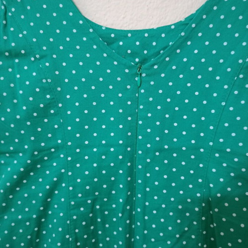 Green Polka Dot Mini Sleeveless Dress like new, size M
