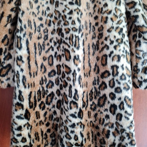 Mango faux fur coat, small, beige and brown