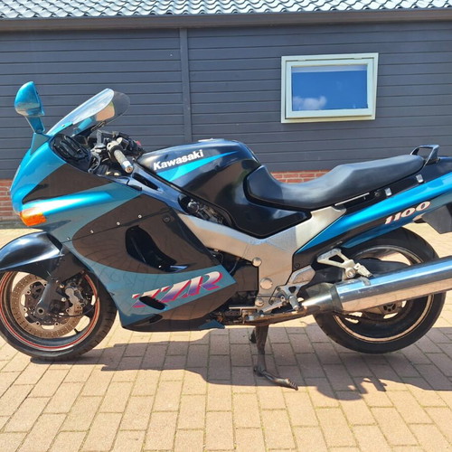 Kawasaki 600 ZZR 1990 sport motorcycle used, 44000 km, blue