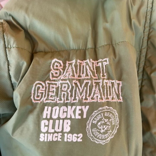Saint Germain green quilted jacket used unisex oversized fit