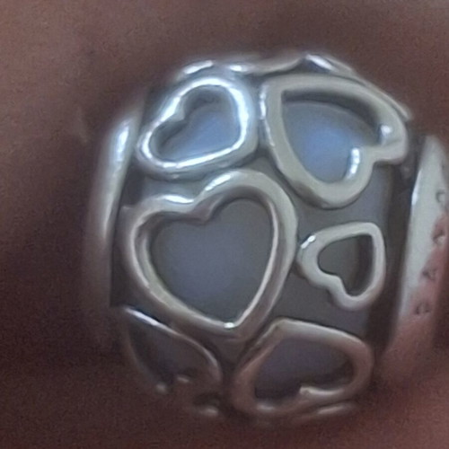 Pandora Charm Open Your Heart with Lilac Crystal, like new