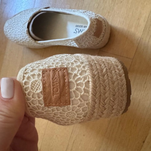 TOMS espadrilles like new, fabric, 4 cm heel, size 38