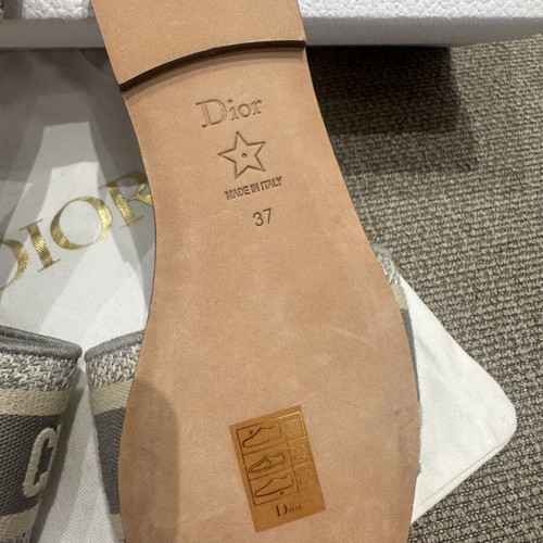 Christian Dior Dway Toile de Jouy Slides Size 37 New with Box