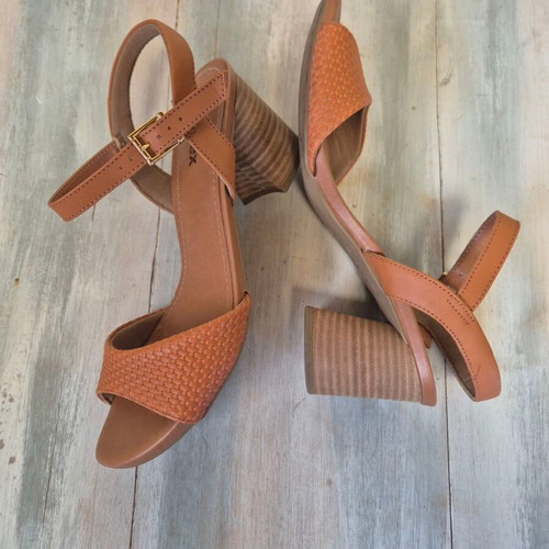 Usaflex orange sandals size 40 like new, 7.5 cm heel