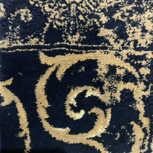 Dark blue rug with patterns, 3.30 x 0.80 m