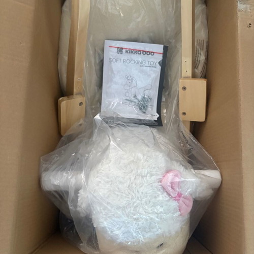 Kikka Boo rocking sheep with wooden base used, suitable from 12 months