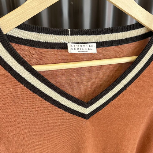 Brunello Cucinelli Linen Sweater like new, terracotta color, size XS