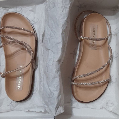 Gianna Kazakou pink-gold sandals size 37 like new