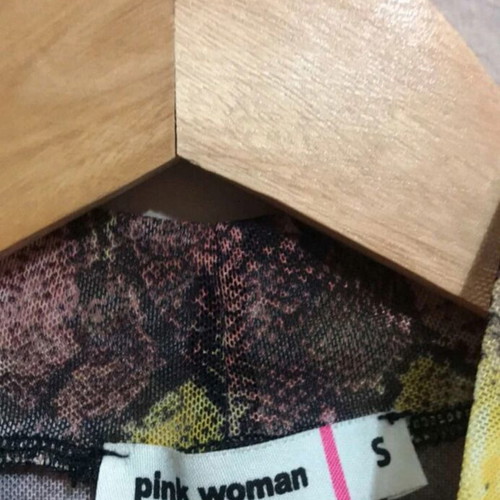 Pink Woman Snake Print Top size S like new