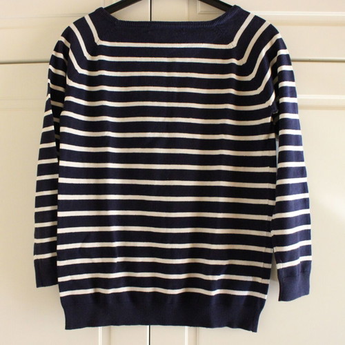 Striped blue/white pullover like new, size S/M