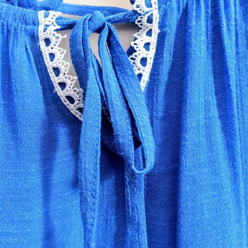 Dina blue shirt tunic XL new with sleeve design