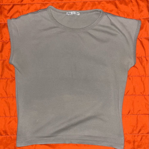Zara Basic Top used, size L, gray