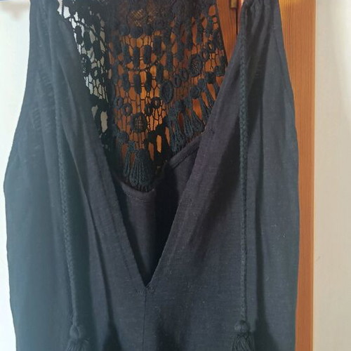 LA dolls dress black cotton like new, size medium