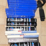 Language learning books like new, English and French vintage encyclopedias