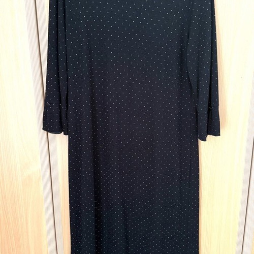 Alexander & Jacob women's maxi dress size XL like new black with white polka dots