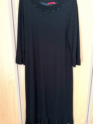 Alexander & Jacob women's maxi dress size XL like new black with white polka dots
