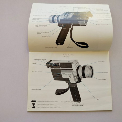 Canon Autozoom 814 Electronic brochures used, pack of 2, 70s