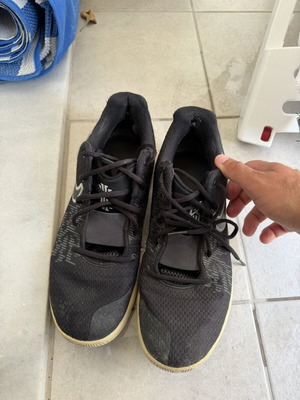 Nike men's athletic shoes size 44.5, black and grey